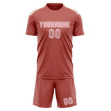 Custom Copper Rose Light Pink Soccer Set
