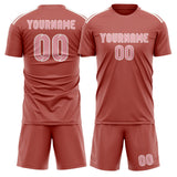 Custom Copper Rose Light Pink Soccer Set