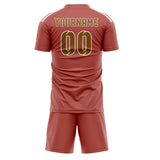Custom Copper Rose Khaki Soccer Set