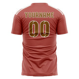 Custom Copper Rose Khaki Soccer Jersey