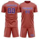 Custom Copper Rose Light Purple Soccer Set