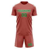 Custom Copper Rose Emerald Green Soccer Set