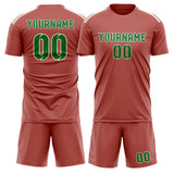 Custom Copper Rose Emerald Green Soccer Set