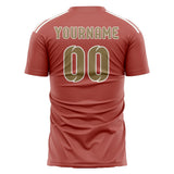 Custom Copper Rose Light Khaki Soccer Jersey