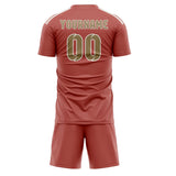 Custom Copper Rose Light Khaki Soccer Set