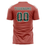 Custom Copper Rose Blue Green Soccer Jersey