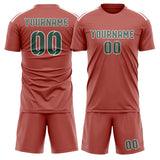 Custom Copper Rose Blue Green Soccer Set