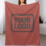 Custom Copper Rose Dark Gray Blanket