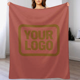 Custom Copper Rose Khaki Blanket