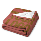 Custom Copper Rose Khaki Blanket