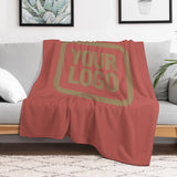 Custom Copper Rose Light Khaki Blanket