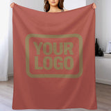Custom Copper Rose Light Khaki Blanket
