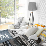 Blanket for Son Gifts, “You Are My Sunshine, I Am So Proud of You, I Will Always Be With You”, From Mom Dad, Birthday, Christmas, Graduation, Inspirational