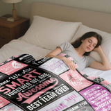 Blanket for Team Gifts, “Alone We Are Smart, Together We Are Awesome, Best Team Ever”, From Coworkers, Birthday, Christmas, Inspirational
