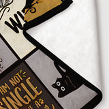 Blanket for Cat Lovers Gifts - Life Is Better With A Cat - From Cat Moms Dads, Birthday Christmas Everyday Encouragement, Inspirational Motivational