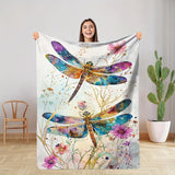 Blanket for Son Gifts, “With Brave Wings She Flies”, From Mom Dad, Birthday, Christmas, Graduation, Inspirational