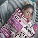 Blanket for Daughter Gifts, “Never forget how much I love you, you are my sunshine”, From Mom Dad, Birthday, Christmas, Motivational