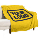 Custom Gold Steel Blue Blanket