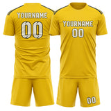 Custom Gold Cream Soccer Set