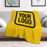 Custom Gold Black Blanket