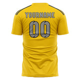 Custom Gold Gray Soccer Jersey