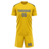 Custom Gold Gray Soccer Set