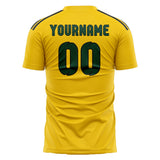 Custom Gold Green Soccer Jersey