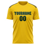 Custom Gold Green Soccer Jersey
