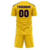 Custom Gold Purple Soccer Set