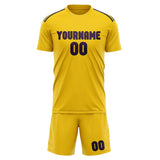 Custom Gold Purple Soccer Set