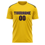 Custom Gold Purple Soccer Jersey