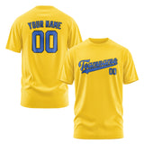 Custom Gold Sky Blue T-Shirt