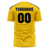 Custom Gold Navy Soccer Jersey
