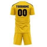Custom Gold Navy Soccer Set