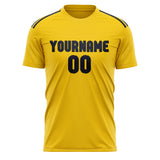 Custom Gold Navy Soccer Jersey