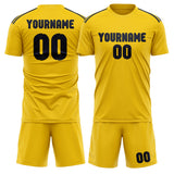 Custom Gold Navy Soccer Set