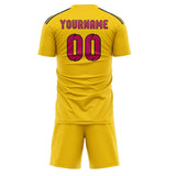 Custom Gold Pink Soccer Set