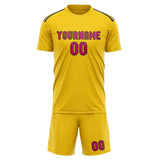 Custom Gold Pink Soccer Set