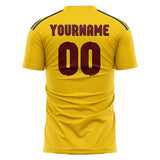Custom Gold Crimson Red Soccer Jersey