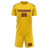 Custom Gold Coral Red Soccer Set