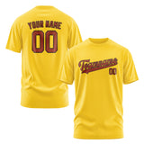 Custom Gold Coral Red T-Shirt