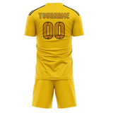 Custom Gold Yellow Soccer Set