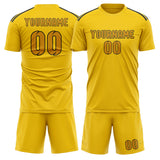 Custom Gold Yellow Soccer Set