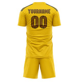 Custom Gold Khaki Soccer Set