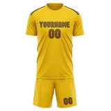 Custom Gold Khaki Soccer Set