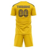 Custom Gold Light Khaki Soccer Set