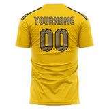 Custom Gold Light Khaki Soccer Jersey