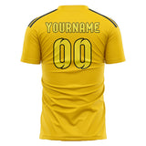 Custom Gold Light Yellow Soccer Jersey