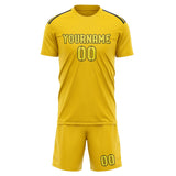 Custom Gold Light Yellow Soccer Set