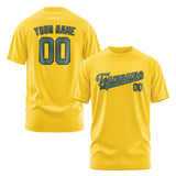 Custom Gold Blue Green T-Shirt
